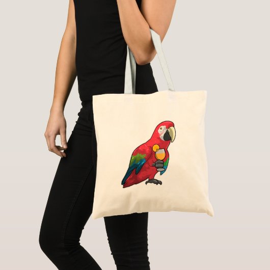 Parrot met glas Oranje sap Tote Bag (Voorkant (product))