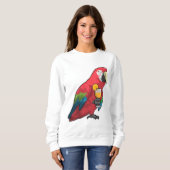 Parrot met glas Oranje sap Trui (Voorkant volledig)