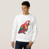 Parrot met glas Oranje sap Trui (Voorkant volledig)