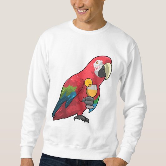 Parrot met glas Oranje sap Trui (Voorkant)