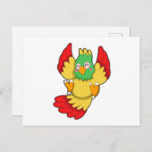 Parrot met groene kop briefkaart (Voorkant / Achterkant)