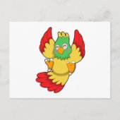 Parrot met groene kop briefkaart (Voorkant)