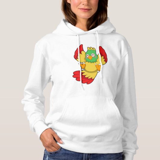 Parrot met groene kop hoodie (Voorkant)