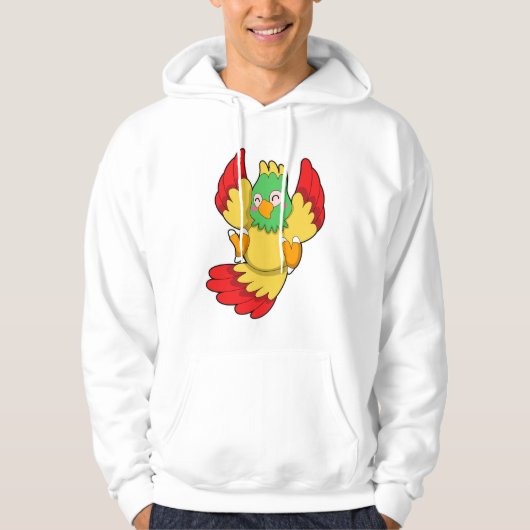 Parrot met groene kop hoodie (Voorkant)