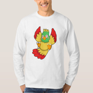 Parrot met groene kop t-shirt