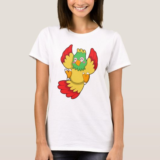 Parrot met groene kop t-shirt (Voorkant)