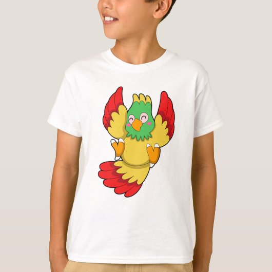 Parrot met groene kop t-shirt (Voorkant)