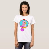 Parrot met hart t-shirt (Voorkant volledig)