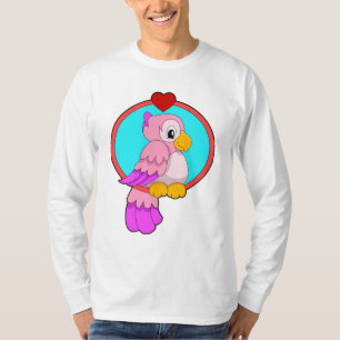 Parrot met hart t-shirt
