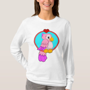 Parrot met hart t-shirt