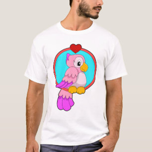 Parrot met hart t-shirt