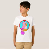 Parrot met hart t-shirt (Voorkant volledig)