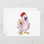 Parrot met Juice Briefkaart (Voorkant / Achterkant)