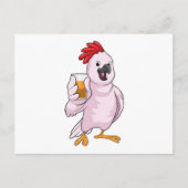 Parrot met Juice Briefkaart (Voorkant)