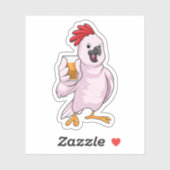 Parrot met Juice Sticker (Vel)
