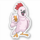Parrot met Juice Sticker (Voorkant)