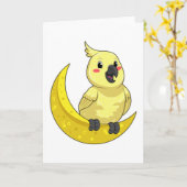Parrot met Moon Kaart (Gele Bloem)