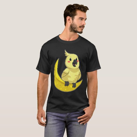 Parrot met Moon T-shirt (Voorkant volledig)
