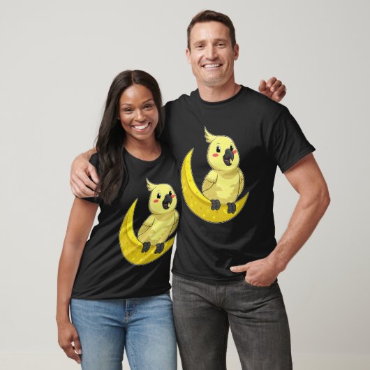 Parrot met Moon T-shirt (Unisex)