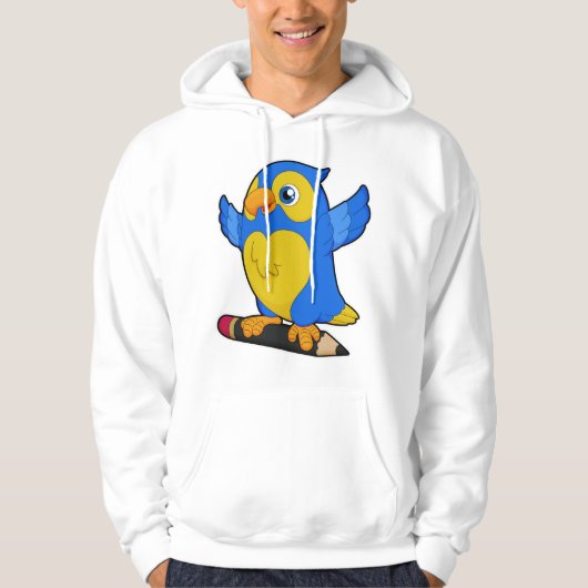 Parrot met potlood hoodie (Voorkant)