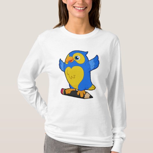Parrot met potlood t-shirt (Voorkant)