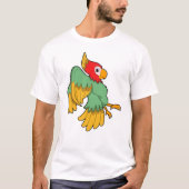 Parrot met rode kop t-shirt (Voorkant)