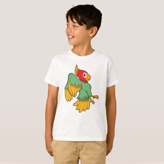 Parrot met rode kop t-shirt (Voorkant volledig)