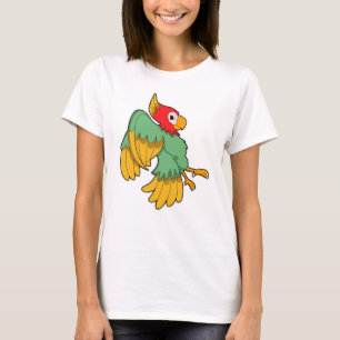 Parrot met rode kop t-shirt
