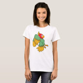Parrot met rode kop t-shirt (Voorkant volledig)