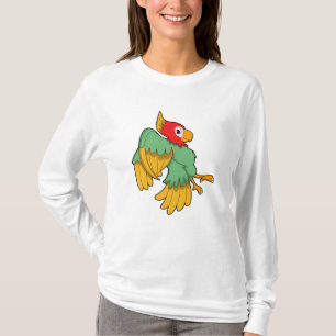 Parrot met rode kop t-shirt