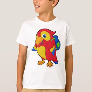 Parrot met rugzak t-shirt
