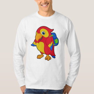 Parrot met rugzak t-shirt