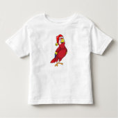 Parrot met Santa hat Kinder Shirts (Voorkant)