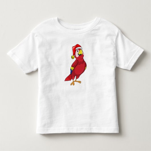 Parrot met Santa hat Kinder Shirts (Voorkant)