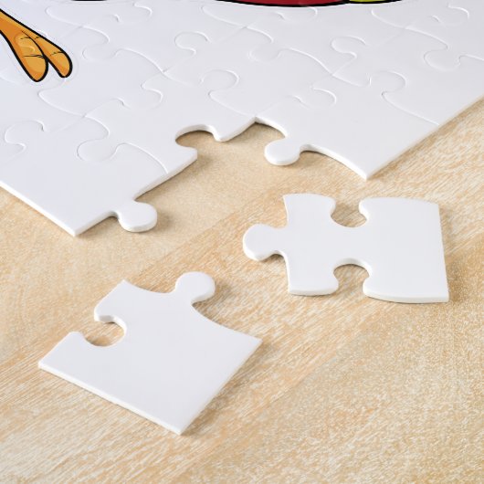 Parrot met Santa hat Legpuzzel (Zijkant)