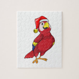 Parrot met Santa hat Legpuzzel
