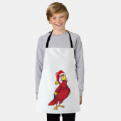 Parrot met Santa hat Schort (Gedragen)