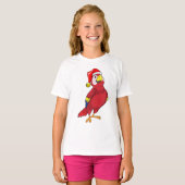 Parrot met Santa hat T-shirt (Voorkant volledig)