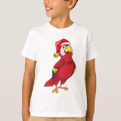Parrot met Santa hat T-shirt (Voorkant)