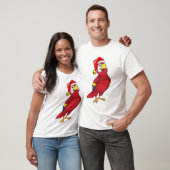 Parrot met Santa hat T-shirt (Unisex)