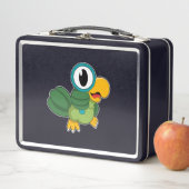 Parrot met vergrootglas (In situ)