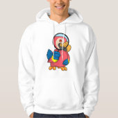 Parrot met vergrootglas hoodie (Voorkant)