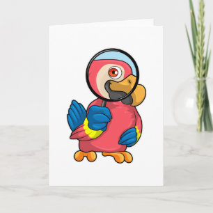 Parrot met vergrootglas kaart
