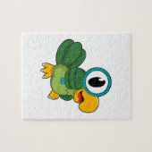 Parrot met vergrootglas legpuzzel (Horizontaal)