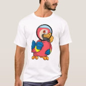 Parrot met vergrootglas t-shirt (Voorkant)