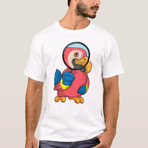 Parrot met vergrootglas t-shirt
