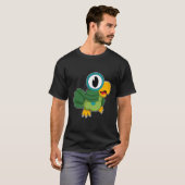 Parrot met vergrootglas t-shirt (Voorkant volledig)