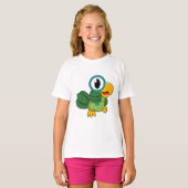 Parrot met vergrootglas t-shirt (Voorkant volledig)