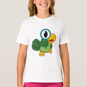 Parrot met vergrootglas t-shirt