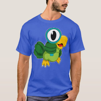 Parrot met vergrootglas t-shirt